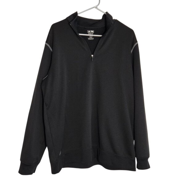 Adidas Golf Men's Athletic Climalite Black 1/4 Quarter Zip Pullover Size XL - Picture 1 of 4